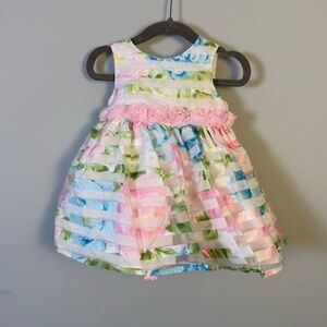 Girls Pastel Easter Dress 12 months